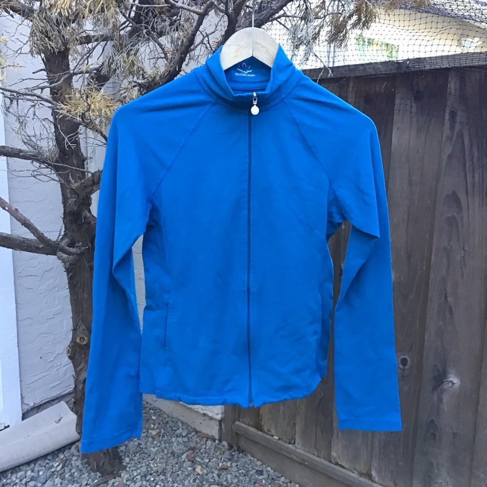 Beyond Yoga Bright Blue Full-Zip Utility Jacket